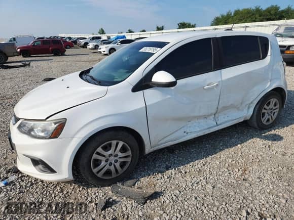 2017 Chevrolet Sonic LT with VIN 1G1JG6SH7H4145734, listed as a Copart auction lot 66316195 with 175,458 mi miles and Salvage title. Bid and sale history available at DreamBid. Image 1.