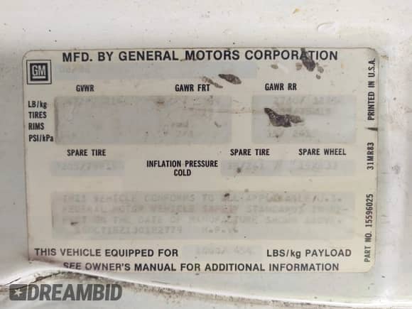 1988 Chevrolet Blazer с VIN 1GNCT18Z1J0182779, выставлен на аукционе IAAI как лот 41799629 с пробегом 244 716 миль миль и . История ставок и продаж доступна на DreamBid. Изображение 9.