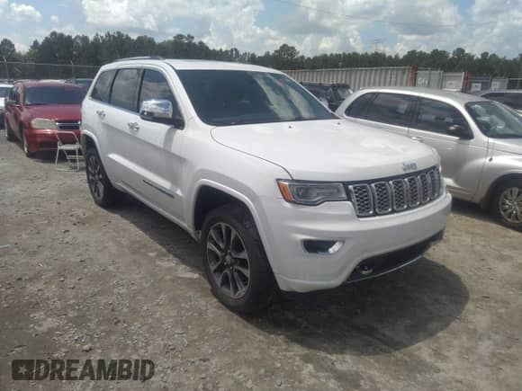 2018 Jeep Grand Cherokee Overland with VIN 1C4RJFCG0JC326025, listed as a IAAI auction lot 42387079 with 182,046 mi miles and . Bid and sale history available at DreamBid. Image 1.
