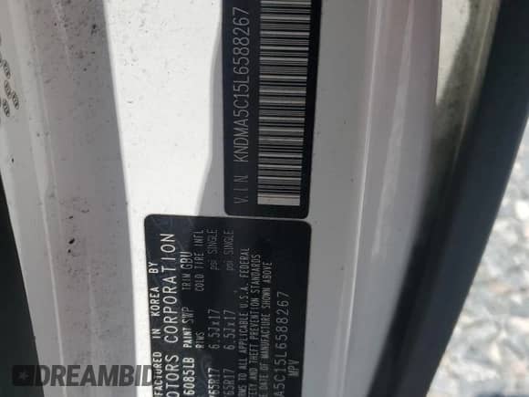 2020 Kia Sedona L with VIN KNDMA5C15L6588267, listed as a Copart auction lot 64074035 with 79,476 mi miles and Clean title. Bid and sale history available at DreamBid. Image 13.