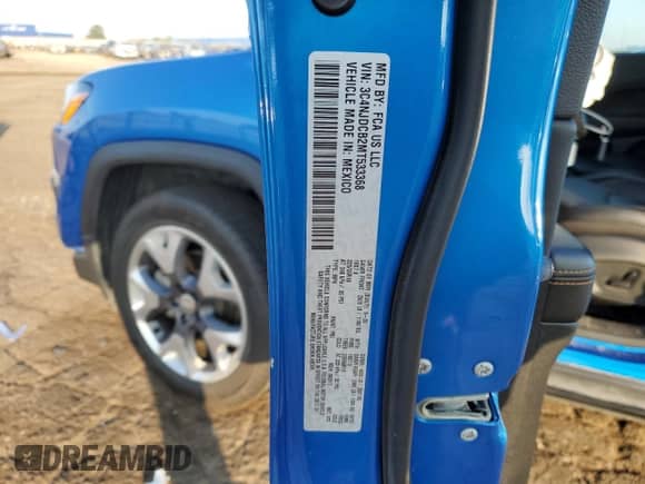 2021 Jeep Compass Limited with VIN 3C4NJDCB2MT533368, listed as a Copart auction lot 81395675 with 40,872 mi miles and Non repairable. Bid and sale history available at DreamBid. Image 13.
