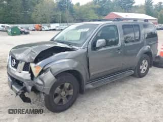 2006 Nissan Pathfinder LE z VIN 5N1AR18W76C668597, wystawiony jako Copart lot #85080305 z przebiegiem 186 763 mil mil oraz Nie do naprawy • Non repairable. Historia ofert i sprzedaży dostępna na DreamBid. Obrazek 1.