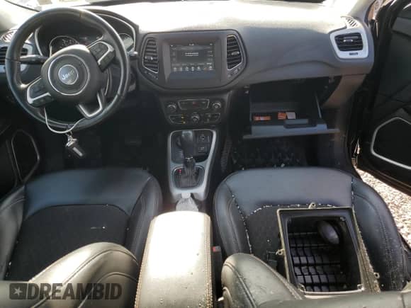 2021 Jeep Compass Latitude with VIN 3C4NJDBB7MT550913, listed as a Copart auction lot 69798575 with 56,228 mi miles and Salvage title. Bid and sale history available at DreamBid. Image 8.