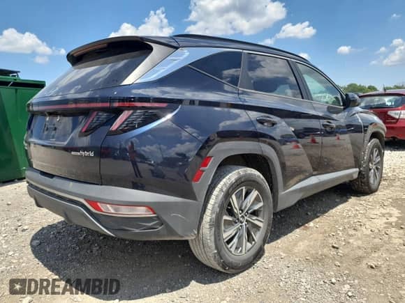 2022 Hyundai Tucson Blue with VIN KM8JBCA1XNU029170, listed as a Copart auction lot 63126575 with 88,269 mi miles and Salvage title. Bid and sale history available at DreamBid. Image 3.