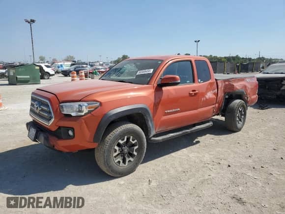2016 Toyota Tacoma SR5 с VIN 5TFSZ5AN9GX034770, выставлен на аукционе Copart как лот 80369455 с пробегом 67 690 миль миль и Списание • Salvage title. История ставок и продаж доступна на DreamBid. Изображение 1.