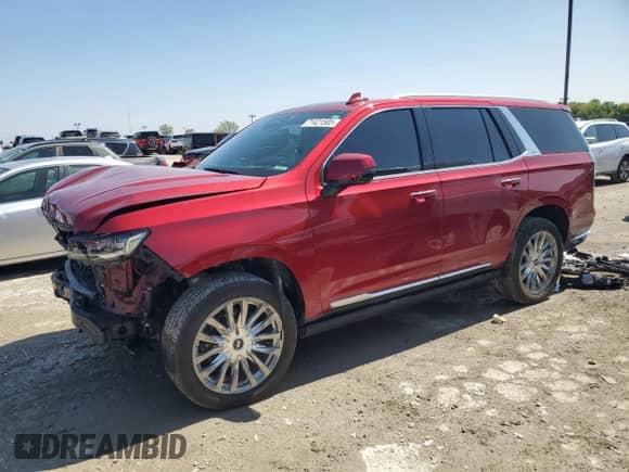 2023 Cadillac Escalade 4WD Premium Luxury z VIN 1GYS4CKL6PR524615, wystawiony jako Copart lot #71421585 z przebiegiem 36 918 mil mil oraz Szkoda całkowita • Salvage title. Historia ofert i sprzedaży dostępna na DreamBid. Obrazek 1.