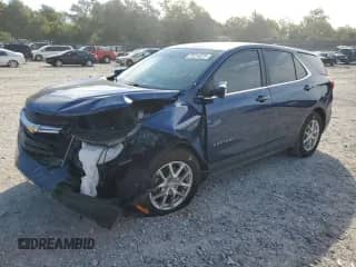 2022 Chevrolet Equinox LT с VIN 2GNAXJEV7N6109765, выставлен на аукционе Copart как лот 70314325 с пробегом 74 370 миль миль и Списание • Salvage title. История ставок и продаж доступна на DreamBid. Изображение 1.