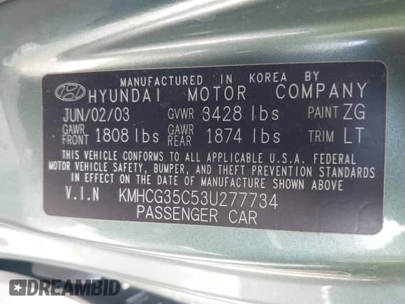 2003 Hyundai Accent GL с VIN KMHCG35C53U277734, выставлен на аукционе IAAI как лот 42085996 с пробегом 108 369 миль миль и . История ставок и продаж доступна на DreamBid. Изображение 9.