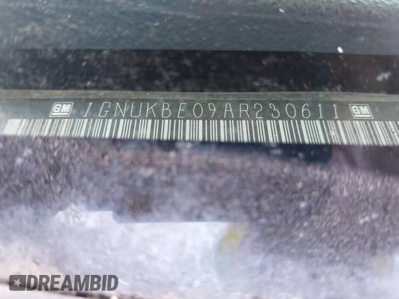 2010 Chevrolet Tahoe LT с VIN 1GNUKBE09AR230611, выставлен на аукционе IAAI как лот 43028276 с пробегом 254 178 миль миль и . История ставок и продаж доступна на DreamBid. Изображение 9.