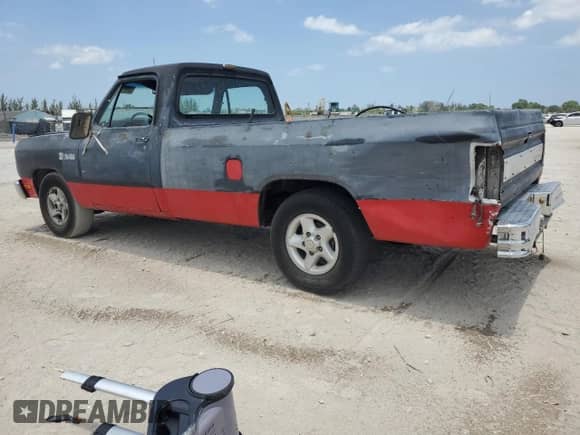 1987 Dodge Trucks with VIN 1B7HD14T9HS384894, listed as a Copart auction lot 57977035 with 98,864 mi miles and Salvage title. Bid and sale history available at DreamBid. Image 2.