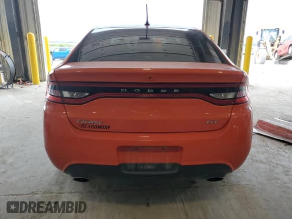 2015 Dodge Dart GT with VIN 1C3CDFEB4FD403791, listed as a Copart auction lot 63528535 with 104,574 mi miles and Salvage title. Bid and sale history available at DreamBid. Image 6.