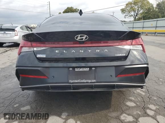 2024 Hyundai Elantra Limited with VIN KMHLP4DG3RU758021, listed as a Copart auction lot 70895245 with 48,988 mi miles and Salvage title. Bid and sale history available at DreamBid. Image 6.