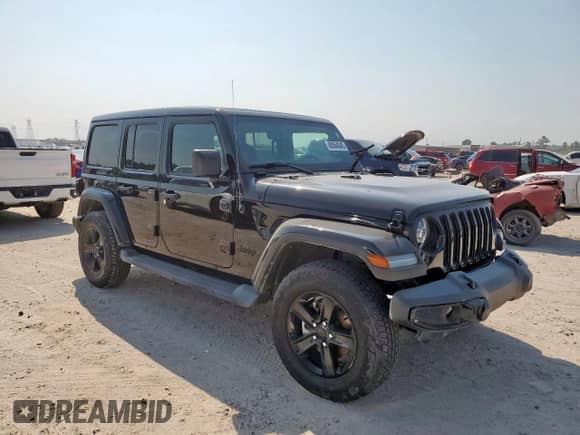 2022 Jeep Wrangler Unlimited Sahara Altitude z VIN 1C4HJXEN8NW262561, wystawiony jako Copart lot #80064045 z przebiegiem 29 013 mil mil oraz Szkoda całkowita • Salvage title. Historia ofert i sprzedaży dostępna na DreamBid. Obrazek 4.