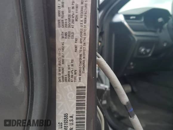 2021 Jeep Grand Cherokee Overland с VIN 1C4RJKDT3M8193885, выставлен на аукционе Copart как лот 69279554 с пробегом 52 332 миль миль и Списание • Salvage title. История ставок и продаж доступна на DreamBid. Изображение 12.