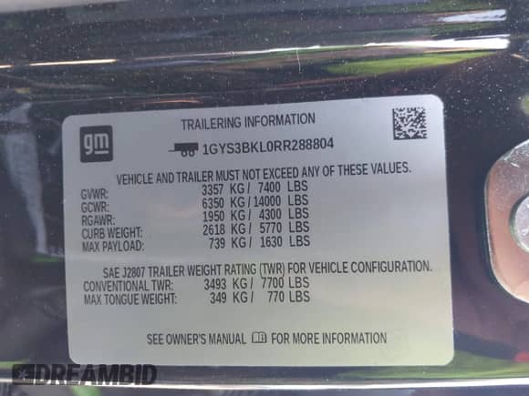 2024 Cadillac Escalade RWD Premium Luxury с VIN 1GYS3BKL0RR288804, выставлен на аукционе IAAI как лот 39841597 с пробегом 1 204 миль миль и . История ставок и продаж доступна на DreamBid. Изображение 9.