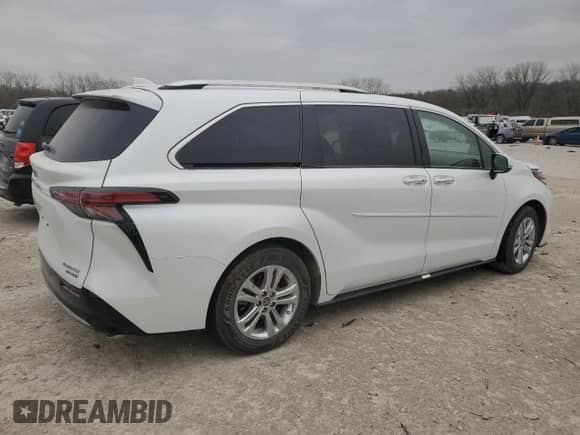 2023 Toyota Sienna Platinum с VIN 5TDESKFC5PS098477, выставлен на аукционе Copart как лот 49602465 с пробегом 51 258 миль миль и Списание • Salvage title. История ставок и продаж доступна на DreamBid. Изображение 3.