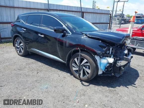 2023 Nissan Murano SL with VIN 5N1AZ2CJ2PC124155, listed as a IAAI auction lot 42122916 with 7,189 mi miles and . Bid and sale history available at DreamBid. Image 1.