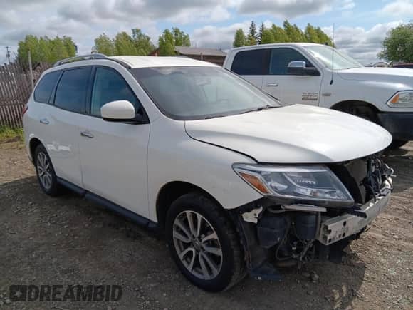 2016 Nissan Pathfinder S with VIN 5N1AR2MM0GC604915, listed as a Copart auction lot 55477285 with 183,062 mi miles and Salvage title. Bid and sale history available at DreamBid. Image 4.