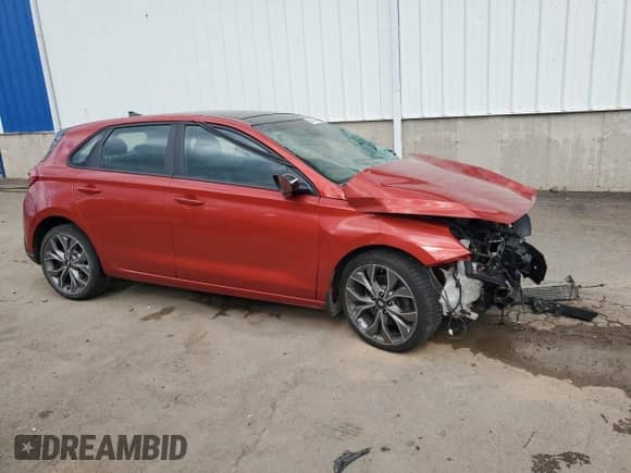 2020 Hyundai Elantra N Line z VIN KMHH55LC8LU133816, wystawiony jako Copart lot #69653145 z przebiegiem 98 686 mil mil oraz Nie do naprawy • Non repairable. Historia ofert i sprzedaży dostępna na DreamBid. Obrazek 4.