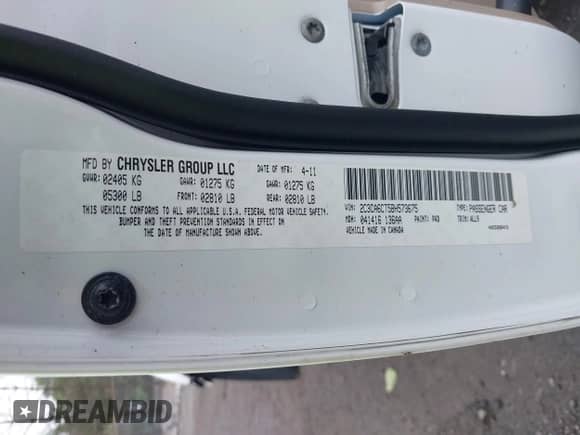 2011 Chrysler 300 C с VIN 2C3CA6CT5BH573675, выставлен на аукционе IAAI как лот 42524521 с пробегом Не указан миль и . История ставок и продаж доступна на DreamBid. Изображение 9.