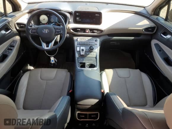 2021 Hyundai Santa Fe Limited with VIN 5NMS44AL7MH318829, listed as a Copart auction lot 66167225 with 58,344 mi miles and Salvage title. Bid and sale history available at DreamBid. Image 8.