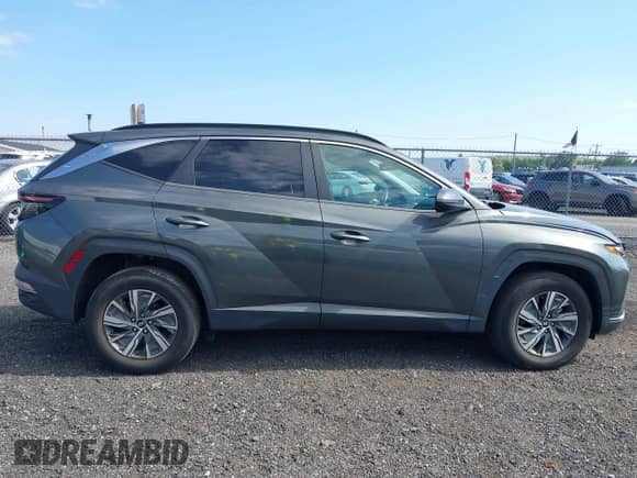 2022 Hyundai Tucson Blue with VIN KM8JBCA19NU020489, listed as a IAAI auction lot 43134009 with 45,333 mi miles and . Bid and sale history available at DreamBid. Image 13.