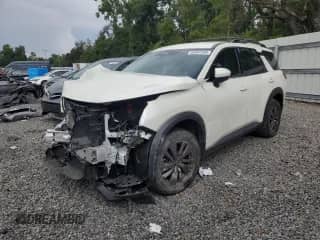 2024 Nissan Pathfinder SV with VIN 5N1DR3BA2RC200075, listed as a Copart auction lot 63467585 with 35,160 mi miles and Non repairable. Bid and sale history available at DreamBid. Image 1.