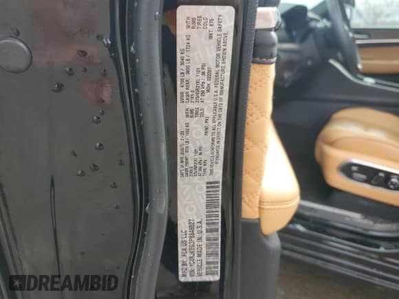 2023 Jeep Grand Cherokee Summit с VIN 1C4RJKEG3P8846527, выставлен на аукционе Copart как лот 43654505 с пробегом 24 964 миль миль и Списание • Salvage title. История ставок и продаж доступна на DreamBid. Изображение 14.