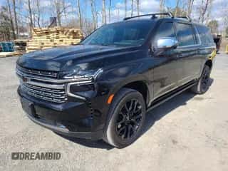 2023 Chevrolet Suburban Premier with VIN 1GNSKFKDXPR118527, listed as a Copart auction lot 49397994 with 17,039 mi miles and . Bid and sale history available at DreamBid. Image 2.