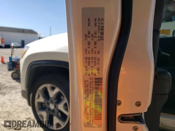 2019 Jeep Compass Limited with VIN 3C4NJDCB6KT629954, listed as a Copart auction lot 82418815 with 90,579 mi miles and Salvage title. Bid and sale history available at DreamBid. Image 13.