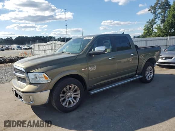 2015 Ram 1500 Laramie Longhorn with VIN 1C6RR7PT9FS667210, listed as a Copart auction lot 70820095 with 95,120 mi miles and Salvage title. Bid and sale history available at DreamBid. Image 1.