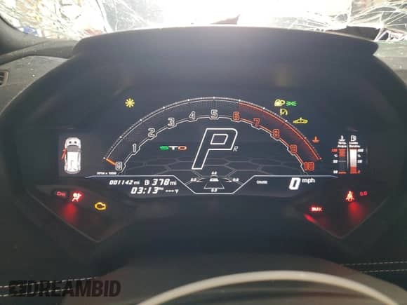 2023 Lamborghini Huracan with VIN ZHWUA6ZX2PLA25552, listed as a Copart auction lot 60155094 with 1,142 mi miles and Salvage title. Bid and sale history available at DreamBid. Image 9.