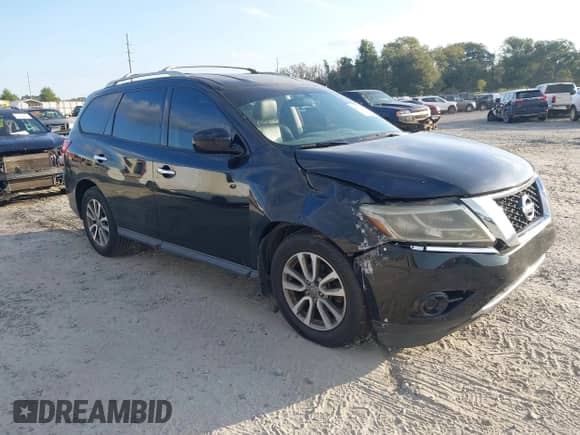 2013 Nissan Pathfinder SV with VIN 5N1AR2MN1DC620013, listed as a IAAI auction lot 43514886 with 242,881 mi miles and . Bid and sale history available at DreamBid. Image 1.
