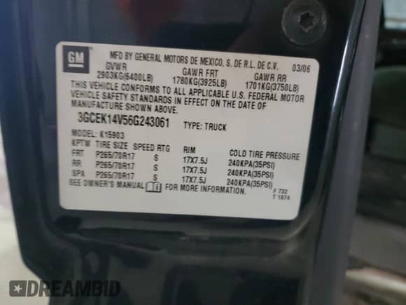 2006 Chevrolet Silverado 1500 Work Truck с VIN 3GCEK14V56G243061, выставлен на аукционе Copart как лот 47785465 с пробегом 16 миль миль и Списание • Salvage title. История ставок и продаж доступна на DreamBid. Изображение 12.