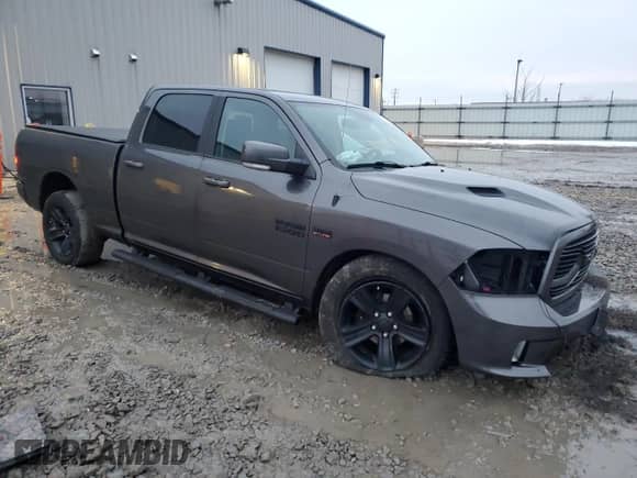 2018 Ram 1500 Sport with VIN 1C6RR7UT6JS163176, listed as a Copart auction lot 46830415 with 107,609 mi miles and Non repairable. Bid and sale history available at DreamBid. Image 4.