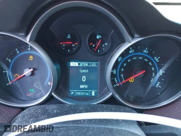 2014 Chevrolet Cruze ECO with VIN 1G1PH5SBXE7134184, listed as a IAAI auction lot 43458290 with 106,241 mi miles and . Bid and sale history available at DreamBid. Image 7.