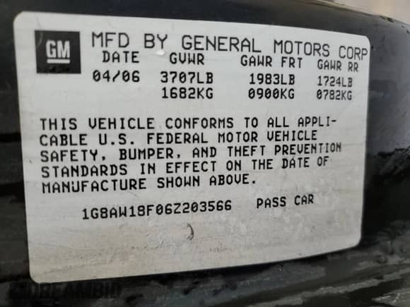 2006 Saturn ION with VIN 1G8AW18F06Z203566, listed as a Copart auction lot 75053164 with 177,079 mi miles and Salvage title. Bid and sale history available at DreamBid. Image 12.