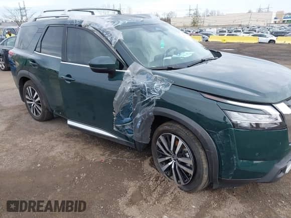 2024 Nissan Pathfinder Platinum с VIN 5N1DR3DJ7RC299781, выставлен на аукционе IAAI как лот 41951795 с пробегом 6 483 миль миль и . История ставок и продаж доступна на DreamBid. Изображение 20.