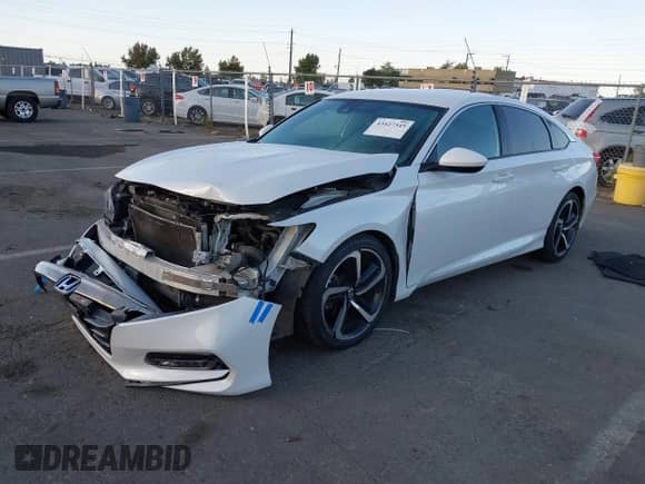 2018 Honda Accord Sport with VIN 1HGCV1F36JA262737, listed as a IAAI auction lot 43427545 with 119,642 mi miles and . Bid and sale history available at DreamBid. Image 2.