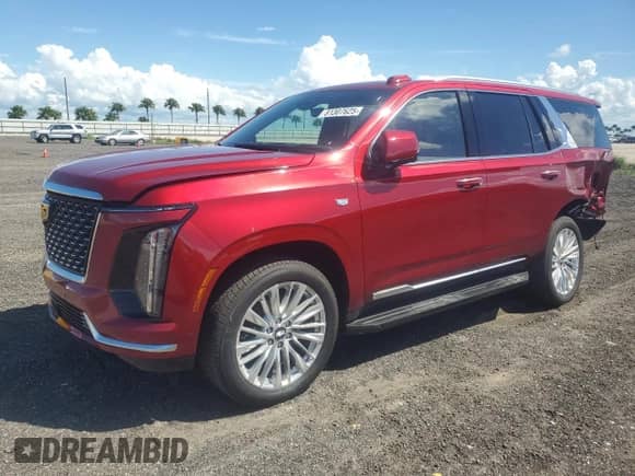 2025 Cadillac Escalade with VIN 1GYS9BRL9SR312768, listed as a Copart auction lot 81307625 with 2,682 mi miles and Salvage title. Bid and sale history available at DreamBid. Image 1.