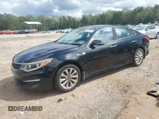 2016 Kia Optima EX with VIN 5XXGU4L38GG070273, listed as a Copart auction lot 84018835 with 105,996 mi miles and Clean title. Bid and sale history available at DreamBid. Image 1.