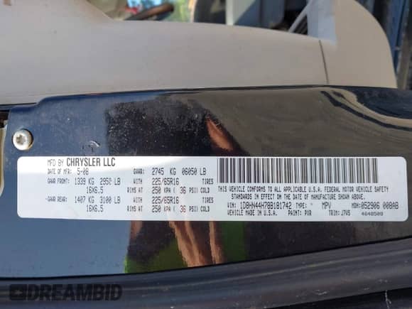 2008 Dodge Grand Caravan SE с VIN 1D8HN44H78B181742, выставлен на аукционе IAAI как лот 42632203 с пробегом 171 758 миль миль и . История ставок и продаж доступна на DreamBid. Изображение 9.