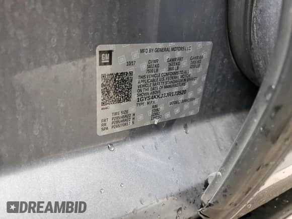 2018 Cadillac Escalade ESV Platinum with VIN 1GYS4KKJ3JR173520, listed as a Copart auction lot 64992735 with Not provided miles and Salvage title. Bid and sale history available at DreamBid. Image 12.