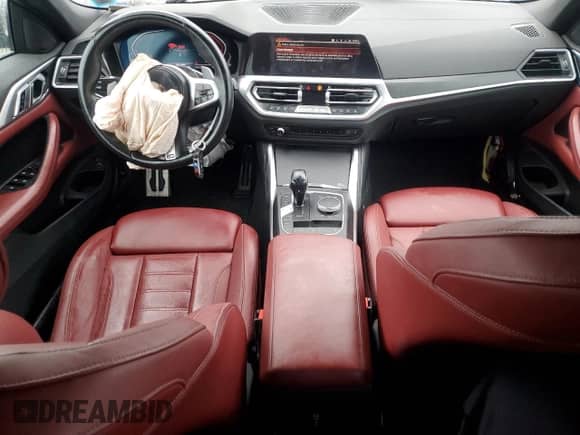 2023 BMW 4 Series 430i xDrive with VIN WBA43AT09PCL18313, listed as a Copart auction lot 45157215 with 20,055 mi miles and Salvage title. Bid and sale history available at DreamBid. Image 8.