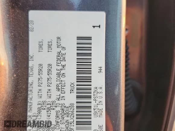 2020 Toyota Tundra Platinum с VIN 5TFGY5F15LX266288, выставлен на аукционе Copart как лот 81099515 с пробегом 124 933 миль миль и Списание • Salvage title. История ставок и продаж доступна на DreamBid. Изображение 12.