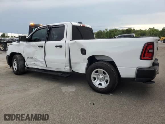 2025 Ram 1500 Tradesman z VIN 1C6RRFCG4SN550856, wystawiony jako Copart lot #61899055 z przebiegiem 5 996 mil mil oraz Nie do naprawy • Non repairable. Historia ofert i sprzedaży dostępna na DreamBid. Obrazek 2.