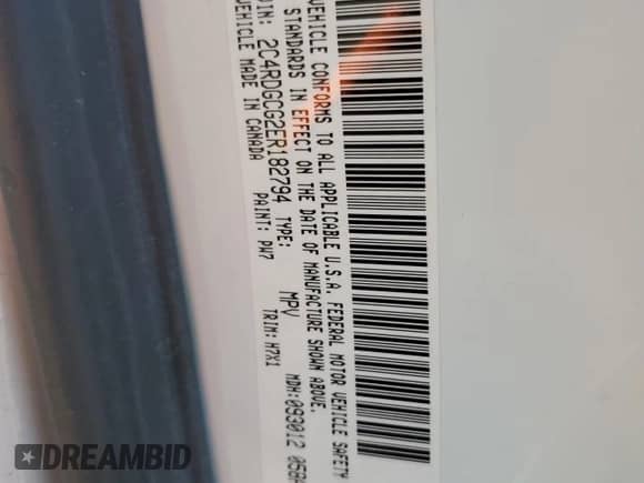 2014 Dodge Grand Caravan SXT с VIN 2C4RDGCG2ER182794, выставлен на аукционе Copart как лот 89533535 с пробегом 171 323 миль миль и Чистый • Clean title. История ставок и продаж доступна на DreamBid. Изображение 13.