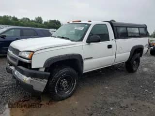 2004 Chevrolet Silverado 2500HD Work Truck with VIN 1GCHK24U54E344664, listed as a Copart auction lot 60049195 with 222,358 mi miles and Salvage title. Bid and sale history available at DreamBid. Image 1.