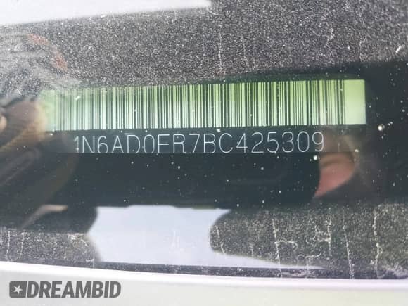 2011 Nissan Frontier SV с VIN 1N6AD0ER7BC425309, выставлен на аукционе IAAI как лот 41227197 с пробегом 163 015 миль миль и . История ставок и продаж доступна на DreamBid. Изображение 9.