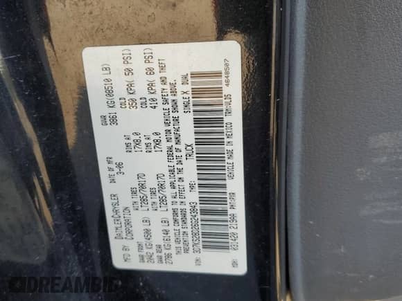 2006 Dodge 2500 SLT z VIN 3D7KS28D26G243843, wystawiony jako Copart lot #76804184 z przebiegiem Nie podano mil oraz Nie do naprawy • Non repairable. Historia ofert i sprzedaży dostępna na DreamBid. Obrazek 12.